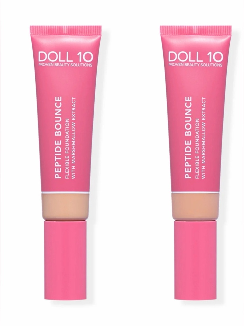 Dollcake Peptide Bounce Flexible Foundation Duo: Medium & Tan- Brand New